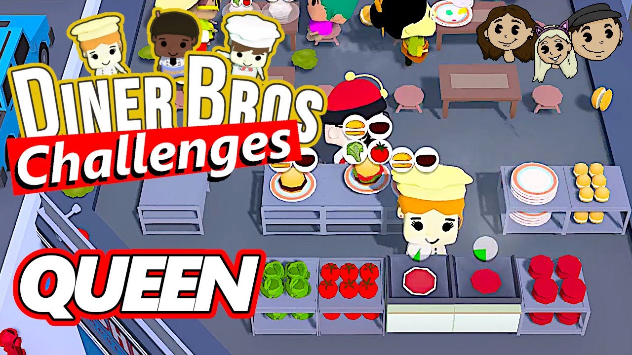 Diner Bros Gameplay 7 [Challenge] QUEEN 3 Player YouTube