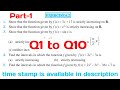 Exercise 6.2 class 12 maths Application of Derivatives Q1,Q2,Q3,Q4,Q5,Q6,Q7,Q8,Q9,Q10 NCERT