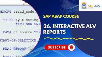 26. Interactive ALV Reports | SAP ABAP Course Classes