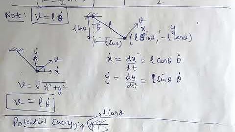 SOT 3rdYear Robotics Dynamic modelling Lagrangian  Plane Motion  Simple and Compound Pendulum Part 2