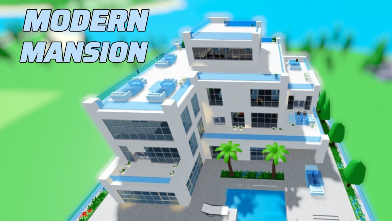 Making a modern mansion in build with friends | ROBLOX - YouTube