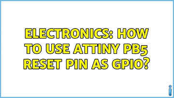 Electronics: How to use ATTiny PB5 RESET pin as GPIO?