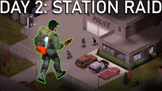 POLICE STATION RAID | Part 2 | SOLO | Project Zomboid Playthrough
