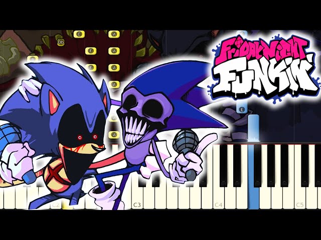 Friday Night Funkin' VS SONIC.EXE ZERO VERSION - EASY Piano Tutorial 