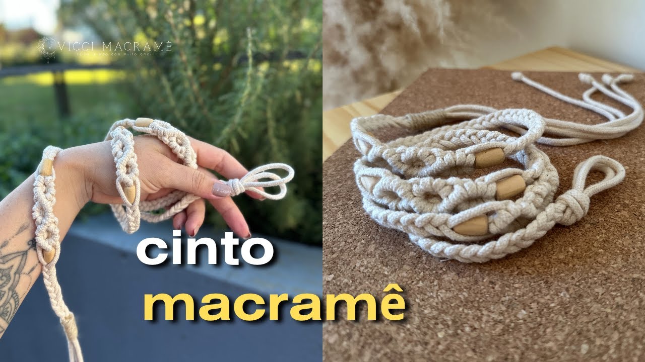 CINTO DE MACRAME PASSO A PASSO