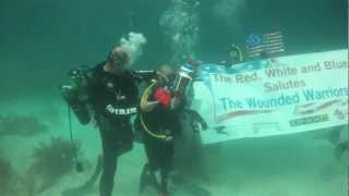 The Underwater Red White & Blue Salutes The Wounded Warriors On July 4Th