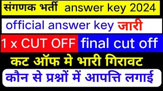 संगणक Answer Key | संगणक Cut Off2024 | संगणक  Expected Cut Off 2024 Sanganak Expected Cut off 2024