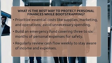 What Is The Best Way To Protect Personal Finances While Bootstrapping? - College Dropout Millionaire