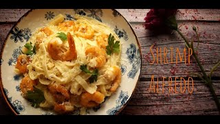 احلى مكرونه بالجمبرى والكريمه     Shrimp  Alfredo    فى ١٥ دقيقه فقط