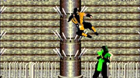 Mortal Kombat 1 Sega Genesis Very Hard Double Reptile Sonya Glitch