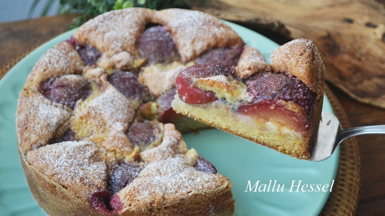 Receita de Bolo de ameixas frescas - Mallu Hessel