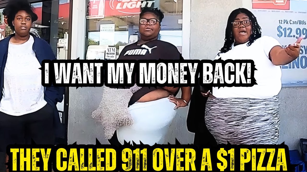 OBESE WOMEN CALL POLICE OVER A $1 PIZZA AT GAS STATION GET ARRESTED