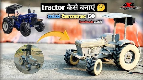 How to make making farmtrac 60 tractor 🚜  ||using dc gear motor. DIY tractor with PVC PIPE 