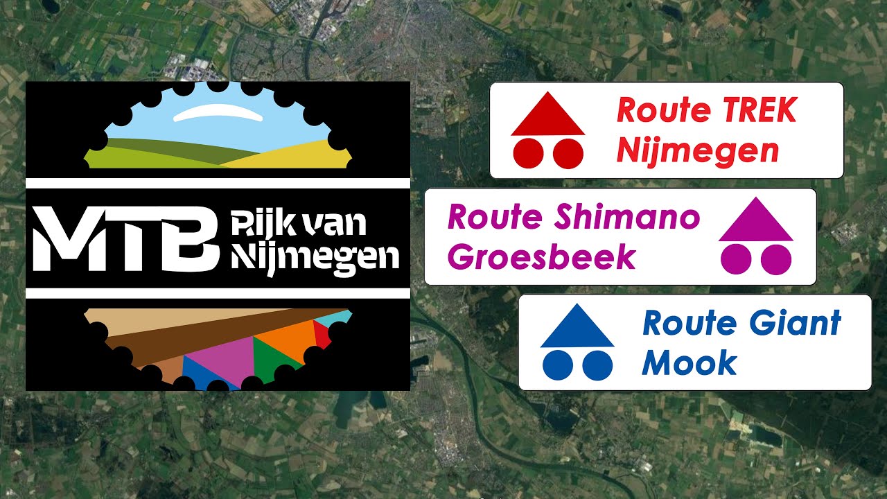 MTB Routes Nijmegen-Rood, Groesbeek-Paars & Mook-Blauw (incl Bikepark)