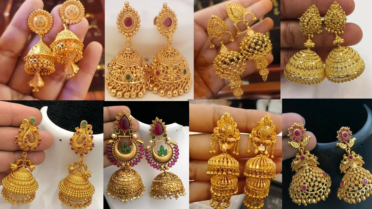 Gold Jhumka designs with price | Gold earring designs with weight & price  #jhumkadesigns #earrings #gold | Gold Jhumka designs with price | Gold  earring designs with weight & price #jhumkadesigns #earrings #