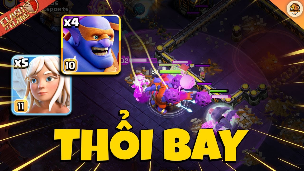 Super Bowler Smash Thổi Base Nhà Klaus TH18 Attack Clash of clans | Akari Gaming