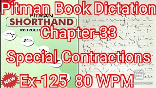 Pitman Shorthand Exercise 125 | 80 wpm | Special Contractions #English_Shorthand