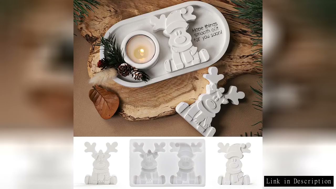3D Reindeer Silicone Mold DIY Handmade Creative Christmas Ornament Plaster Mold Cute Couple Deer Cra