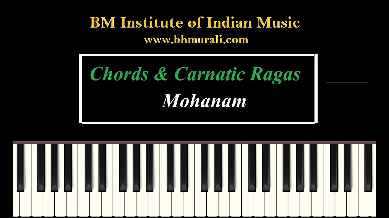 Chords & Carnatic Ragas " Mohanam " Easy Keyboard/Piano Tutorials