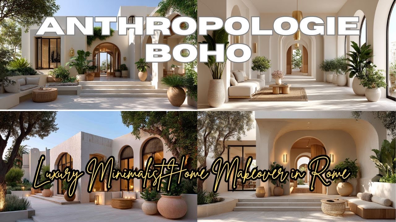 Luxury Minimalist Home Makeover in Rome with Anthropologie Boho Modern ...