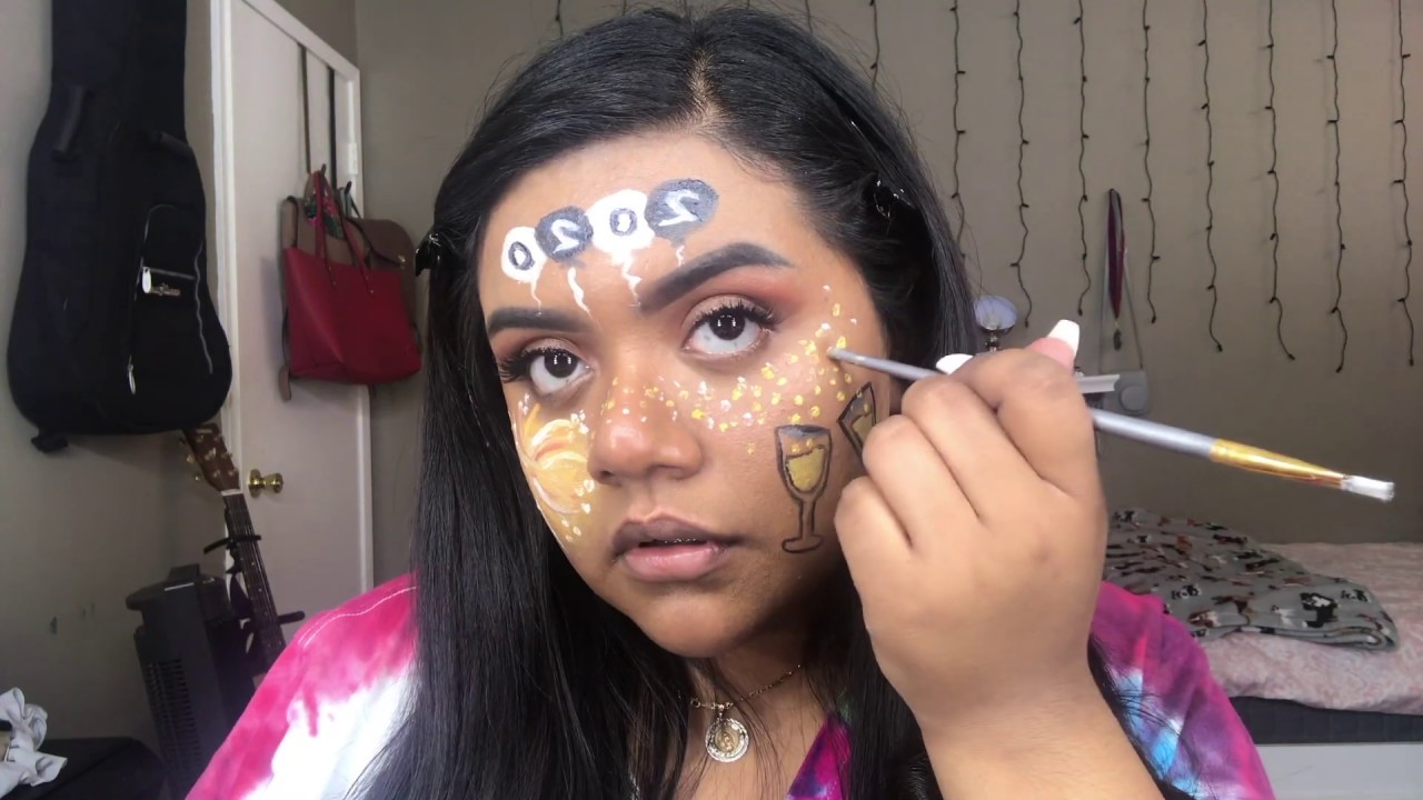 New years face paint - YouTube