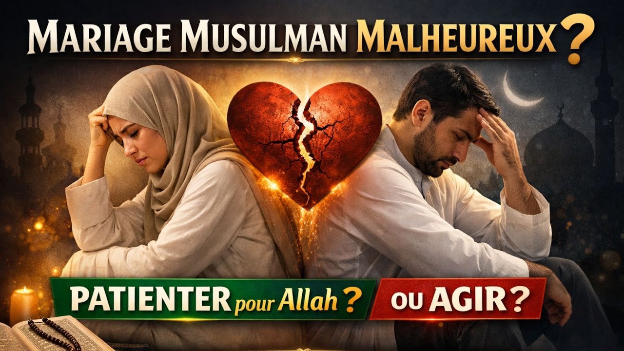 Mariage musulman malheureux : faut-il patienter ou agir selon l’islam ?
