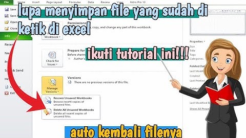 CARA MENGEMBALIKAN FILE EXCEL YANG LUPA DI SIMPAN