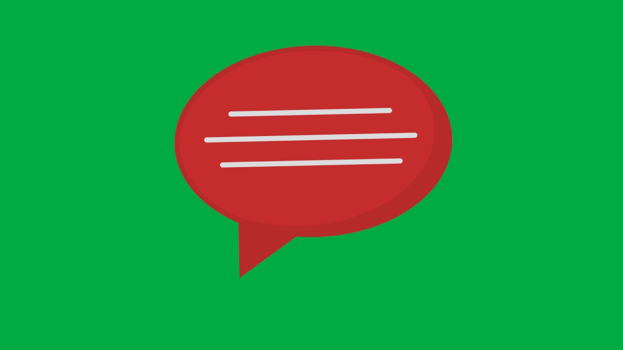 Speech Bubble Green Screen