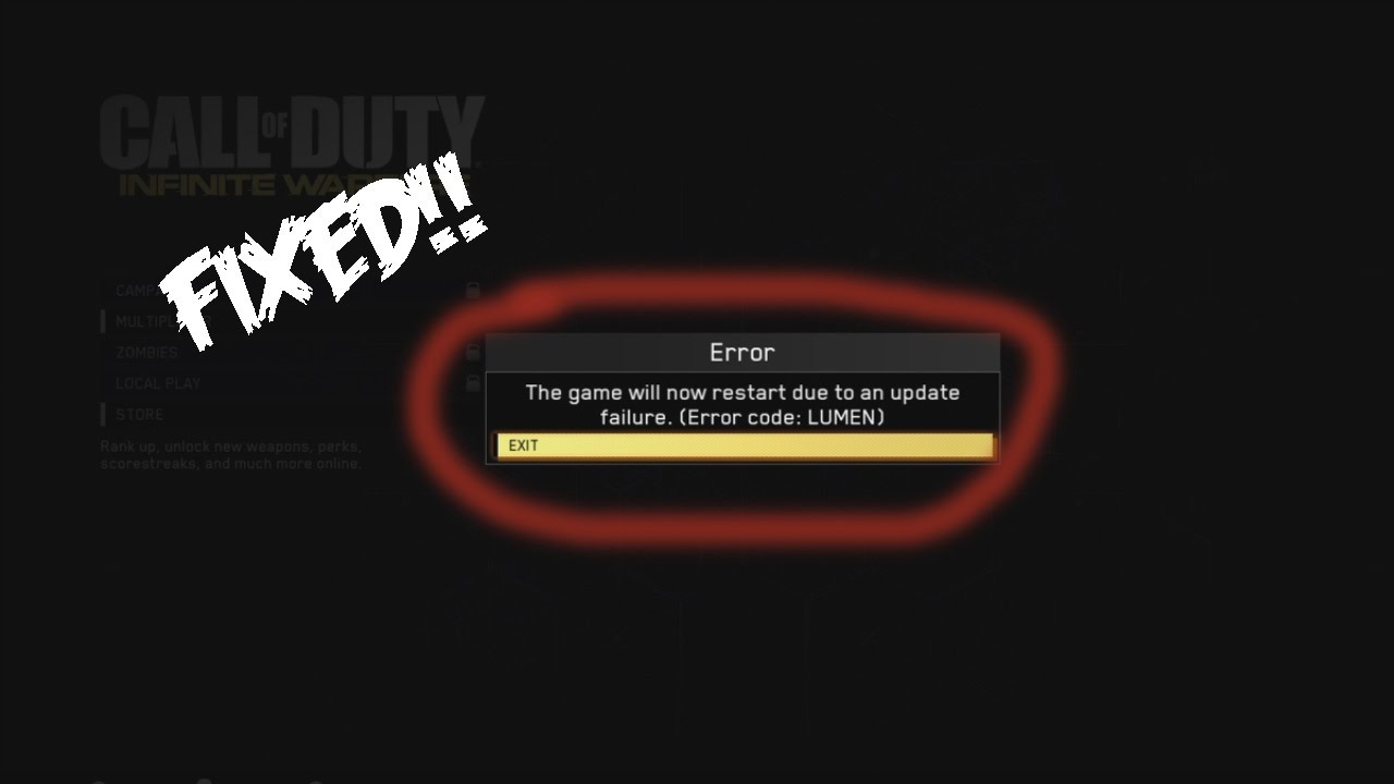 Call Of Duty Infinite Warfare Beta Error: LUMEN | FIXED - YouTube Call Of Duty Infinite Warfare Beta Error: LUMEN | FIXED - YouTube