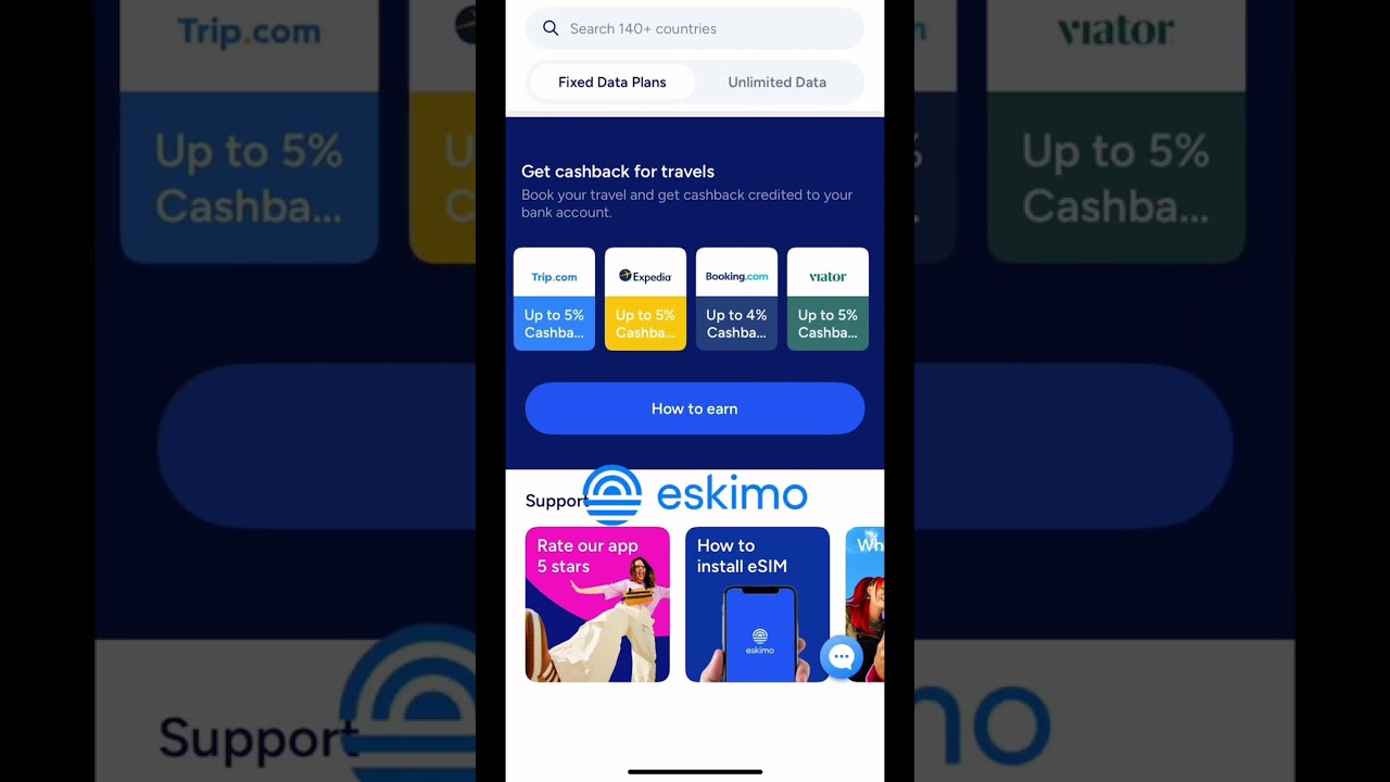 How to use Eskimo eSIM Cashback