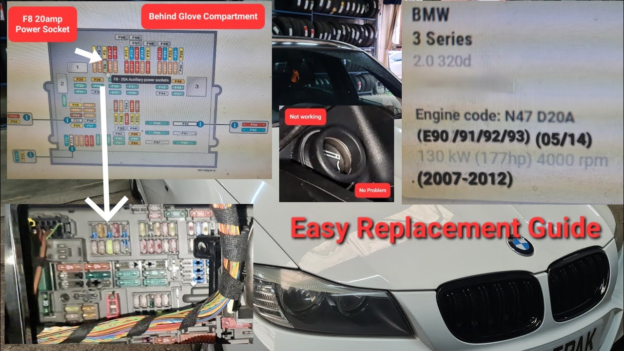 charging socket NOT WORKING Cigarette lighter Fuse Location BMW 3