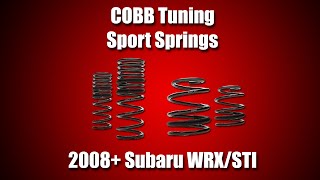 Sports Performance COBB Subaru Sport Springs Install Video