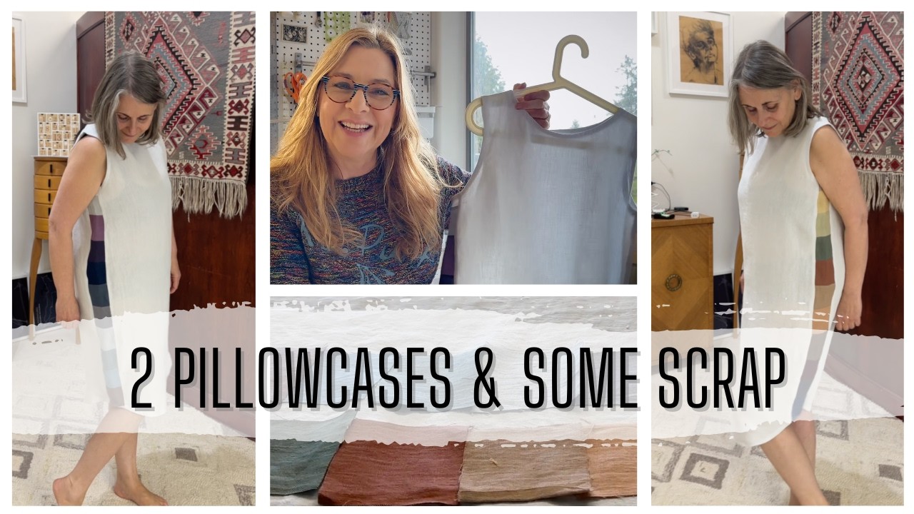 What to do with 2 Pillowcases and Some Scrap Fabric? Make a Dress!