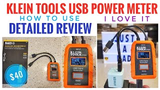 REVIEW Klein Tools ET920 USB Power Meter, USB-A and USB-C Digital Meter for Voltage