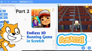 3D Endless Running Game in Scratch | How to make a 3D Endless Running Game in Scratch in Hindi screenshot 5