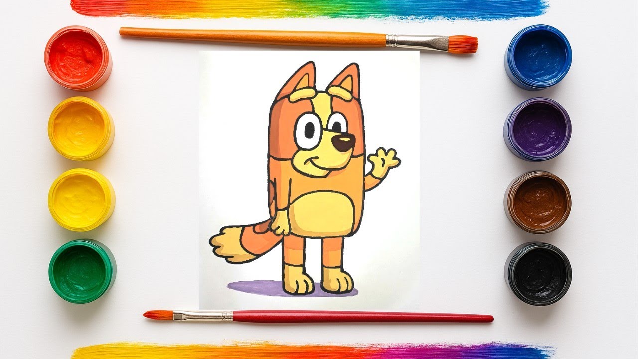 How to draw Bingo from Bluey 