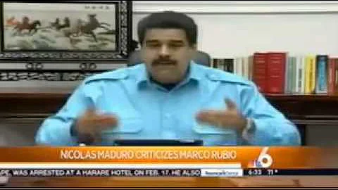 Nicols Maduro Attacks Senator Rubio For Speaking O...