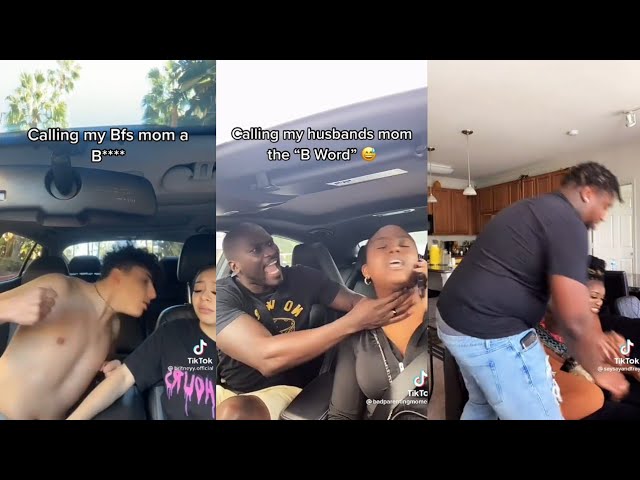 Calling my boyfriend's Mom a B**ch Prank to see his reaction || TikTok Compilation 15