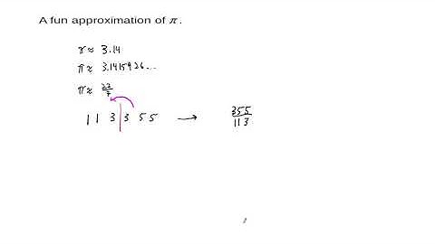 Example: A Fun Approximation of Pi
