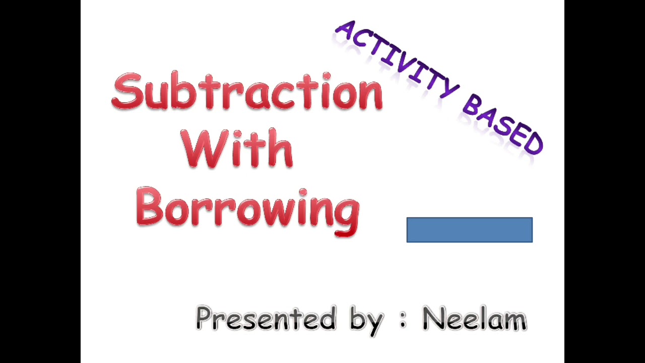 Subtraction with borrowing - YouTube