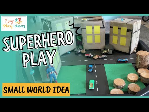 PLAY INSPIRATION | Superhero Small World - Tuff Tray