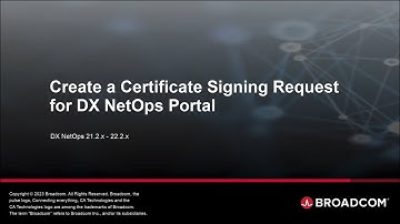 Create a Certificate Signing Request for DX NetOps Portal