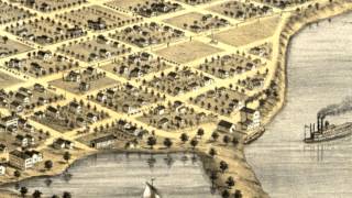 Lake City Minnesota 1867 Panoramic Bird's Eye View Map 7057