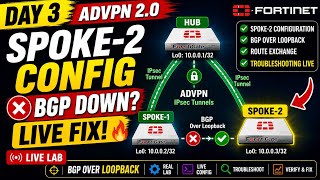FortiGate Hub and Spoke ADVPN | Spoke 2 Configuration, BGP Issues Fix & Loopback Testing Net Worth