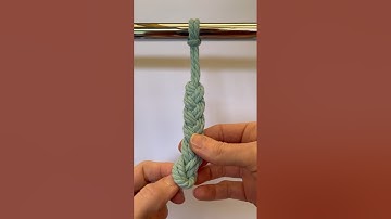 How to Create a Single Cord Braid in Macrame #macrametutorial #diymacrame