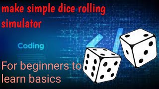 make simple dice rolling simulator using python for beginners