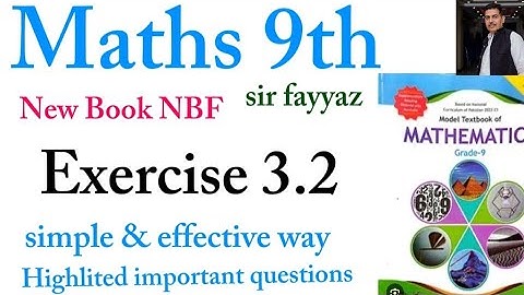 Maths class 9th | chapter 3 | Exercise 3.2 | new book | sets and relations | simple way |NBF |ex 3.2