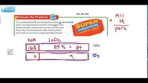 5.5 Problem Solving Percents part 1 Video for Grade 6 Go Math