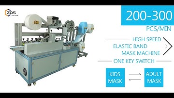 【Kids Mask】【200-300PCS/MIN】 High Speed Elastic Band Mask Machine