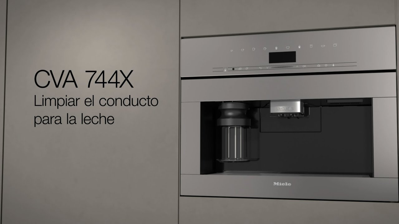 Cómo limpiar el conducto para la leche de la máquina de café CVA 744X de  Miele - YouTube